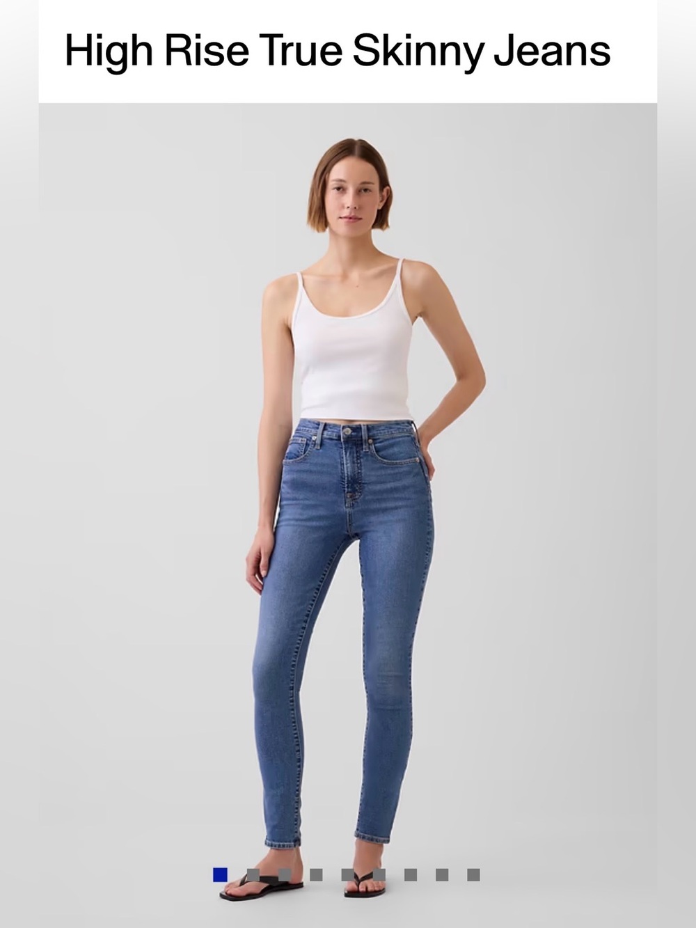 GAP High-Rise Skinny Jeans in Medium Indigo